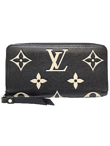 Louis Vuitton LOUIS VUITTON Monogram Empreinte Long Wallet M80481 Zippy Noir Beige Women's 182137 (view 2)