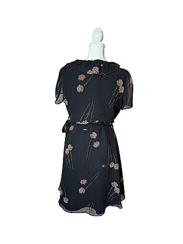 Madewell Georgette Ruffle Wrap Mini Cocktail Dress (view 2)