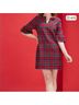 Vineyard Vines 63% Polyester 33% Polyester 4% Rayon 4% Spandex 100% Polyester Plaid Red Green Casual Dress Size 6 - photo 3