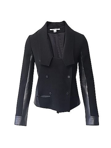 Diane von Furstenberg Diane Von Furstenberg Cropped Blazer in Black Triacetate (view 1)
