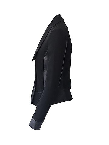 Diane von Furstenberg Diane Von Furstenberg Cropped Blazer in Black Triacetate (view 2)