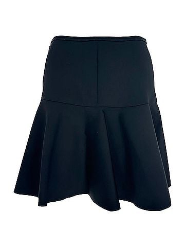 Lanvin Lanvin Ruffled Hem Mini Skirt in Black Polyamide (view 1)