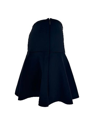 Lanvin Lanvin Ruffled Hem Mini Skirt in Black Polyamide (view 2)