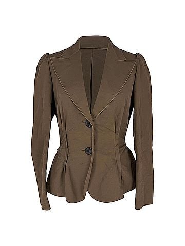 Lanvin Lanvin Taffeta Blazer in Brown Silk (view 1)