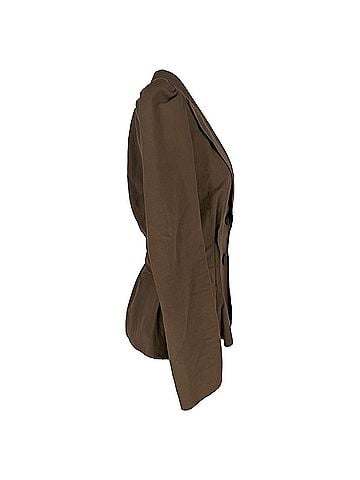 Lanvin Lanvin Taffeta Blazer in Brown Silk (view 2)