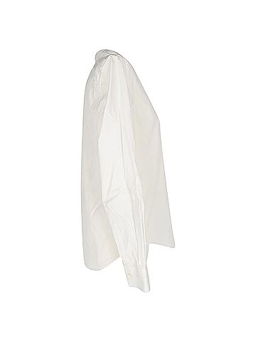 Comme des Garçons Comme des Garçons Girl Long Sleeve Button-Up Top in White Cotton (view 2)
