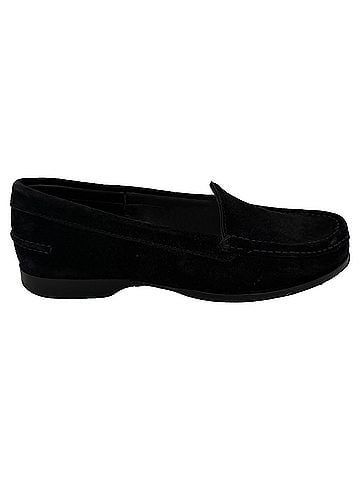 The Row The Row Ruth Loafers in Black Suede (view 1)
