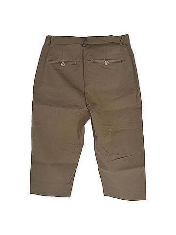 The Frankie Shop The Frankie Shop Knee-Length Tailored Capri Pants in Beige Cotton (view 2)