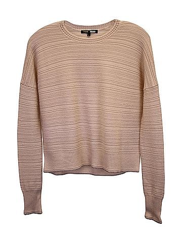 Maje Maje Rib-Knit Sweater in Pink Wool (view 1)