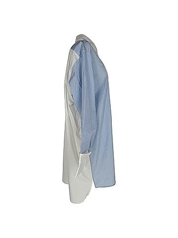 Loewe Loewe Pinstriped Button-Down Shirt in Blue Cotton (view 2)