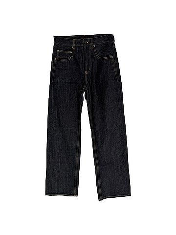 Saint Laurent Saint Laurent Straight-Leg Jeans in Dark Blue Cotton (view 1)