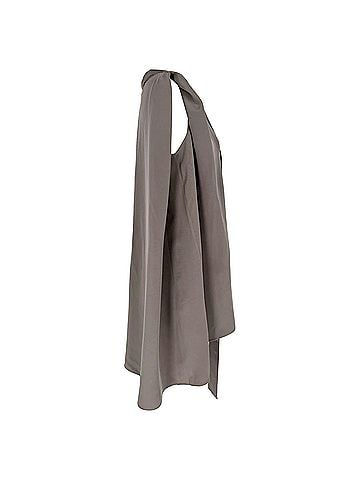 Joseph Joseph Batin Tie-Neck Sleeveless Blouse in Grey Silk (view 2)