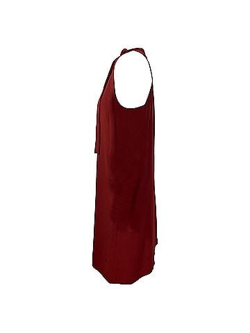 Theory Theory Tie Neck Espere Admiral Crepe Dress in Red Triacetate (view 2)