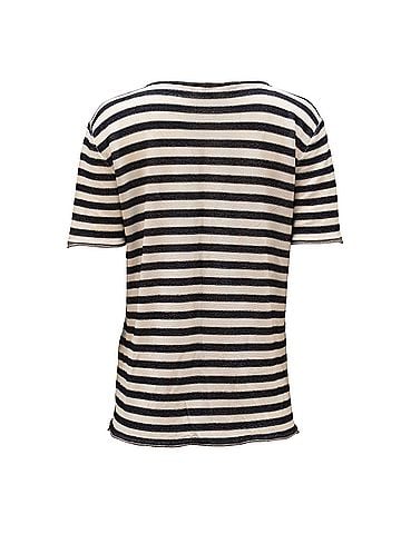 Giorgio Armani Armani Collezioni Knit Stripe T-Shirt in Multicolor Polyester (view 2)