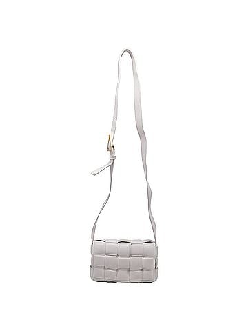Bottega Veneta Bottega Veneta Padded Cassette Shoulder Bag in White Leather (view 1)