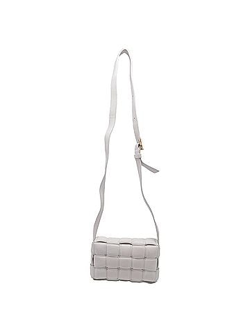 Bottega Veneta Bottega Veneta Padded Cassette Shoulder Bag in White Leather (view 2)