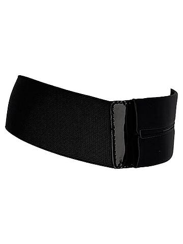 Lanvin Lanvin Wide Waist Belt in Black Satin (view 2)