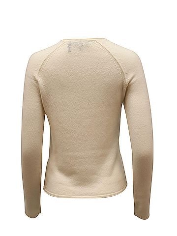 Theory Theory Crewneck Sweater in Ivory Cashmere (view 2)