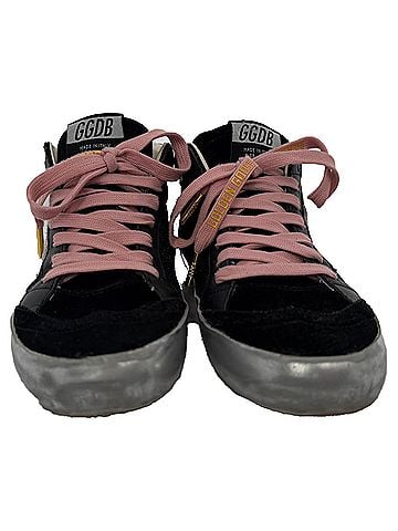 Golden Goose Golden Goose Mid-Star High-Top Sneakers in Black Suede (view 2)
