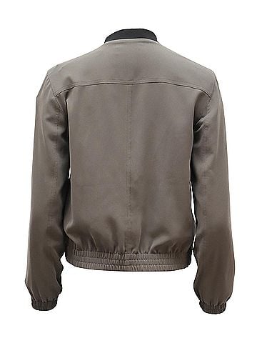 Theory Theory Baharah Crepe Jacket in Olive Green Viscose (view 2)