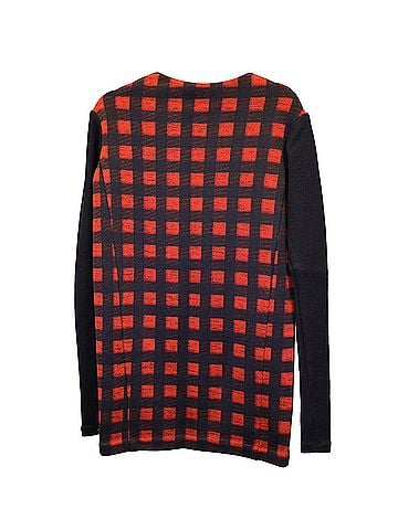 Maje Maje Check Sweater Mini Dress in Red Polyester (view 2)