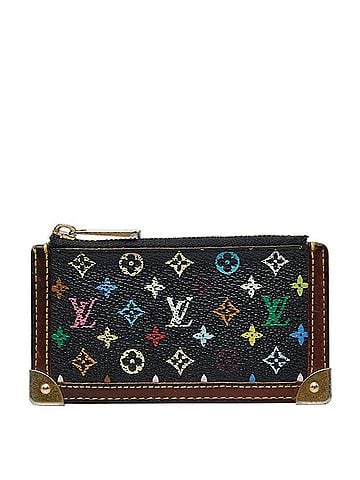 Louis Vuitton Louis Vuitton Monogram Multicolor Pochette Cle Wallet/Coin Purse M92654 Black Leather Women's LOUIS VUITTON (view 1)