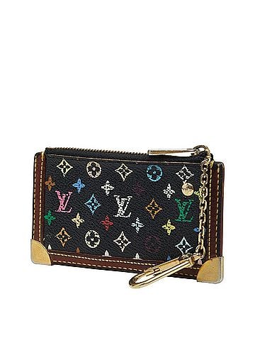 Louis Vuitton Louis Vuitton Monogram Multicolor Pochette Cle Wallet/Coin Purse M92654 Black Leather Women's LOUIS VUITTON (view 2)