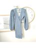 Glamorous Polka Dots Blue White Casual Dress Size 2 - photo 4