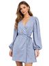 Glamorous Polka Dots Blue White Casual Dress Size 2 - photo 1