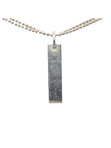 Gucci Gucci Double Ball Chain Logo Plate Pendant Necklace, SV925 Silver, Women's GUCCI (view 1)