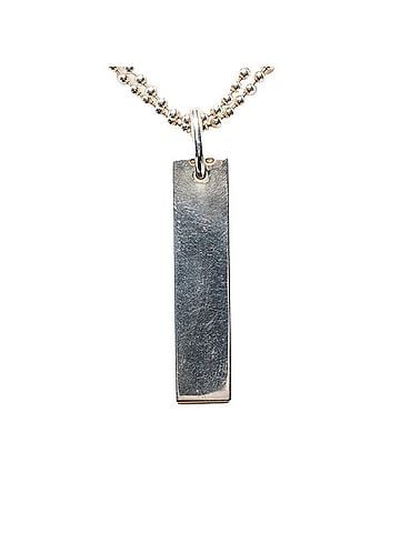 Gucci Gucci Double Ball Chain Logo Plate Pendant Necklace, SV925 Silver, Women's GUCCI (view 2)