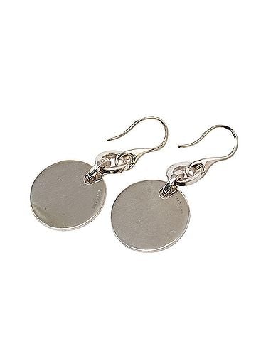 Gucci Gucci Circle Plate Hook Earrings, SV925 Silver, Women's GUCCI (view 1)