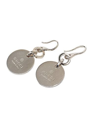 Gucci Gucci Circle Plate Hook Earrings, SV925 Silver, Women's GUCCI (view 2)