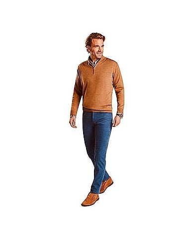 PETER MILLAR Crown Comfort Interlock Pullover Sweater (view 1)