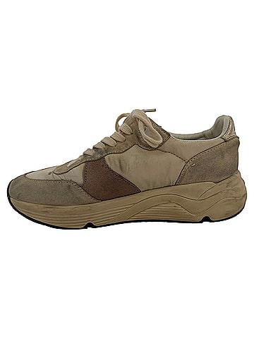 Golden Goose Golden Goose Running Sole Panelled Sneakers in White Nylon and Suede (view 2)