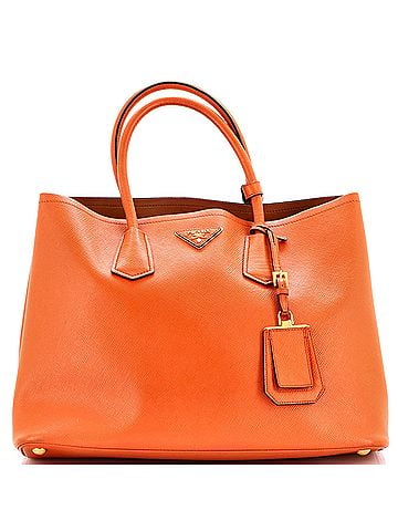 Prada Cuir Double Tote Saffiano Leather Medium (view 1)