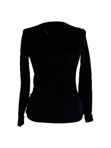 Alaïa Alaïa V Neck Sweater in Black Wool (view 1)