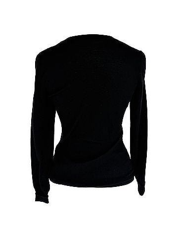 Alaïa Alaïa V Neck Sweater in Black Wool (view 2)