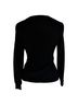 Alaïa 100% Wool Black Alaïa V Neck Sweater in Black Wool Size 10 - photo 2