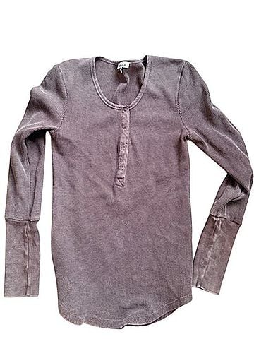 Splendid Thermal Forever Henley Short Sleeve T-Shirt (view 1)