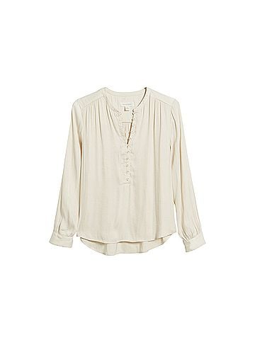 Treasure & Bond Drapey Long Sleeve Top Blouse (view 1)