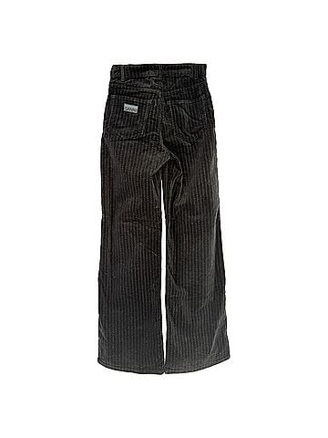 Ganni Ganni Magny Chain Accent Trousers in Black Corduroy (view 2)