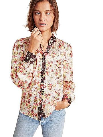 Hemant & Nandita X Anthropologie Fatima Long Sleeve T-Shirt (view 1)