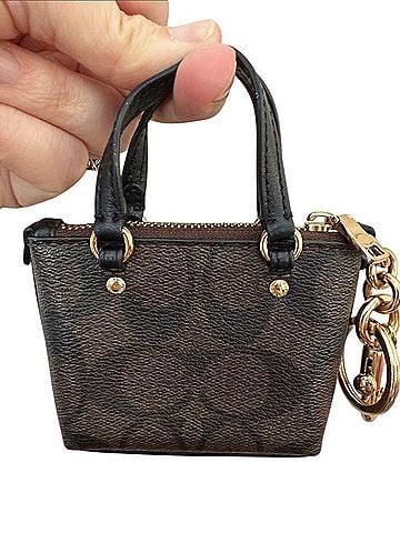 Coach Mini Gallery Bag Charm Coin Purse (view 2)