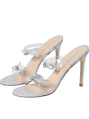 Stuart Weitzman Bow 100 Slide Stuart Weitzman Bow 100 Slide Heels (view 2)