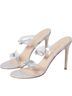 Stuart Weitzman Silver Heels Size 6 1/2 - photo 2