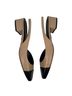 Veronica Beard 100% Leather Solid Black Tan Heels Size 9 1/2 - photo 11