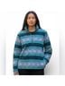 L.L.Bean 100% Polyester Print Blue Green Pullover Sweater Size L - photo 3
