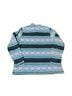 L.L.Bean 100% Polyester Print Blue Green Pullover Sweater Size L - photo 2