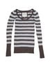 Abercrombie Stripes Brown Gray Pullover Sweater Size XS - photo 3